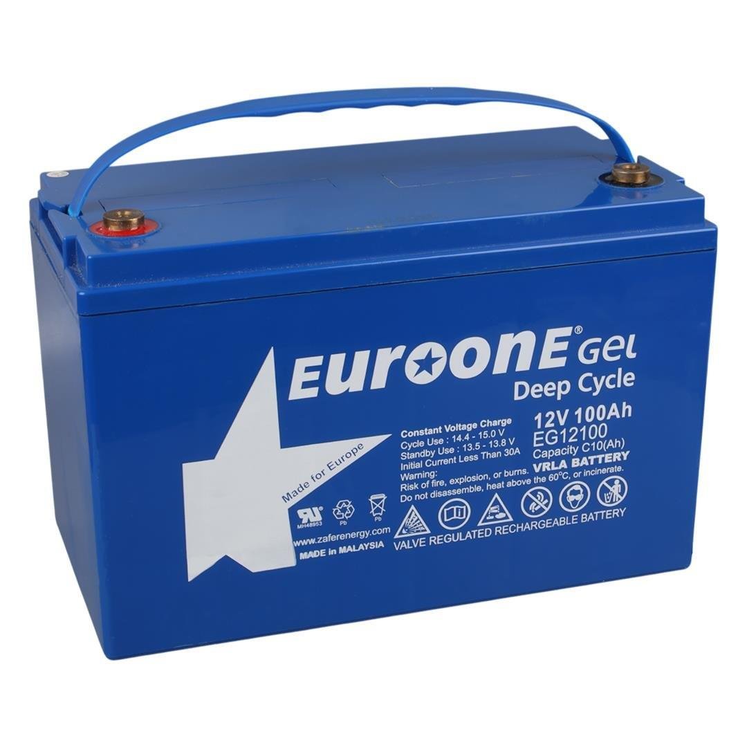 Euroone EG12100 12 Volt 100 Amper Deep Cycle Jel Akü