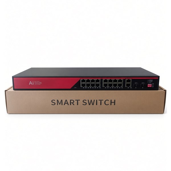 EZCOOL EZ-16PSX-SFP 16 PORT 16FE+2GE+2SFP GİGABİT YÖNETİLEMEZ POE SWİTCH 120W