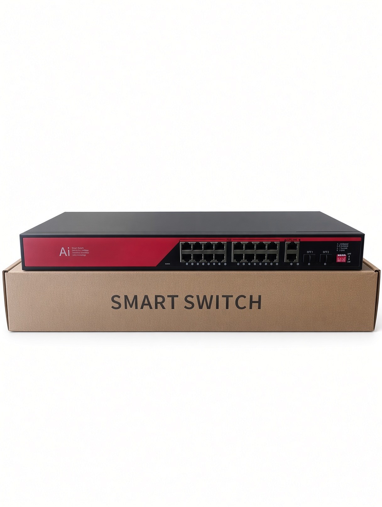 EZCOOL EZ-16PSX-SFP 16 PORT 16FE+2GE+2SFP GİGABİT YÖNETİLEMEZ POE SWİTCH 120W