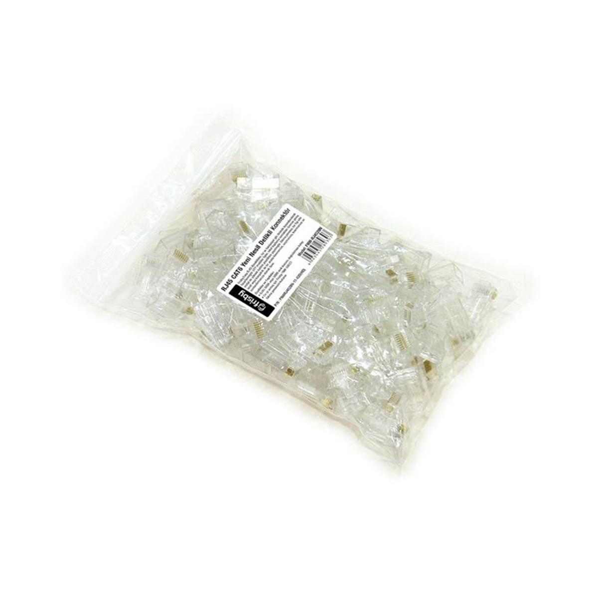 FRISBY FNW-RJ4528N CAT6 EZ RJ-45 YENİ NESİL UTP KONNEKTÖR 100 LÜ KUTU