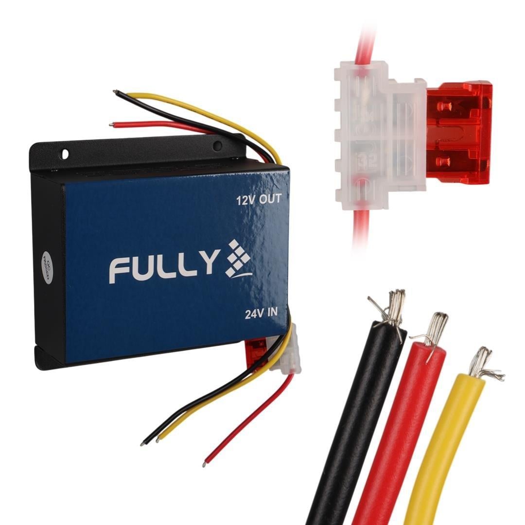 Fully 2412 24V/12V DC-DC 30 Amper Oto Akü Voltaj Konvertör Oto-Kamyon-Tır Uyumlu