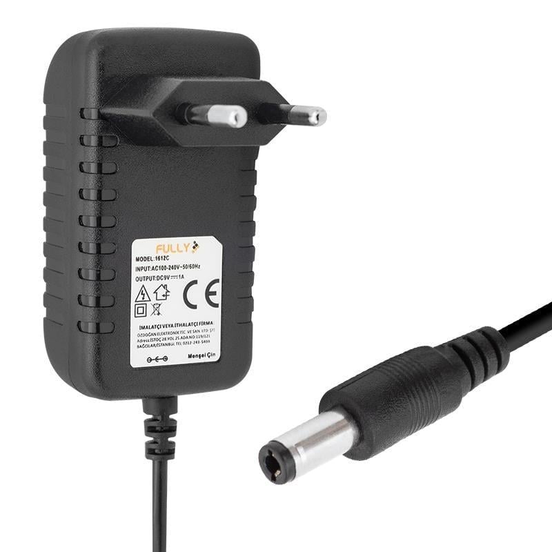 Fully O-1612C 9 Volt 1 Amper Priz Tipi Adaptör 5.5 X 2.5 Uç