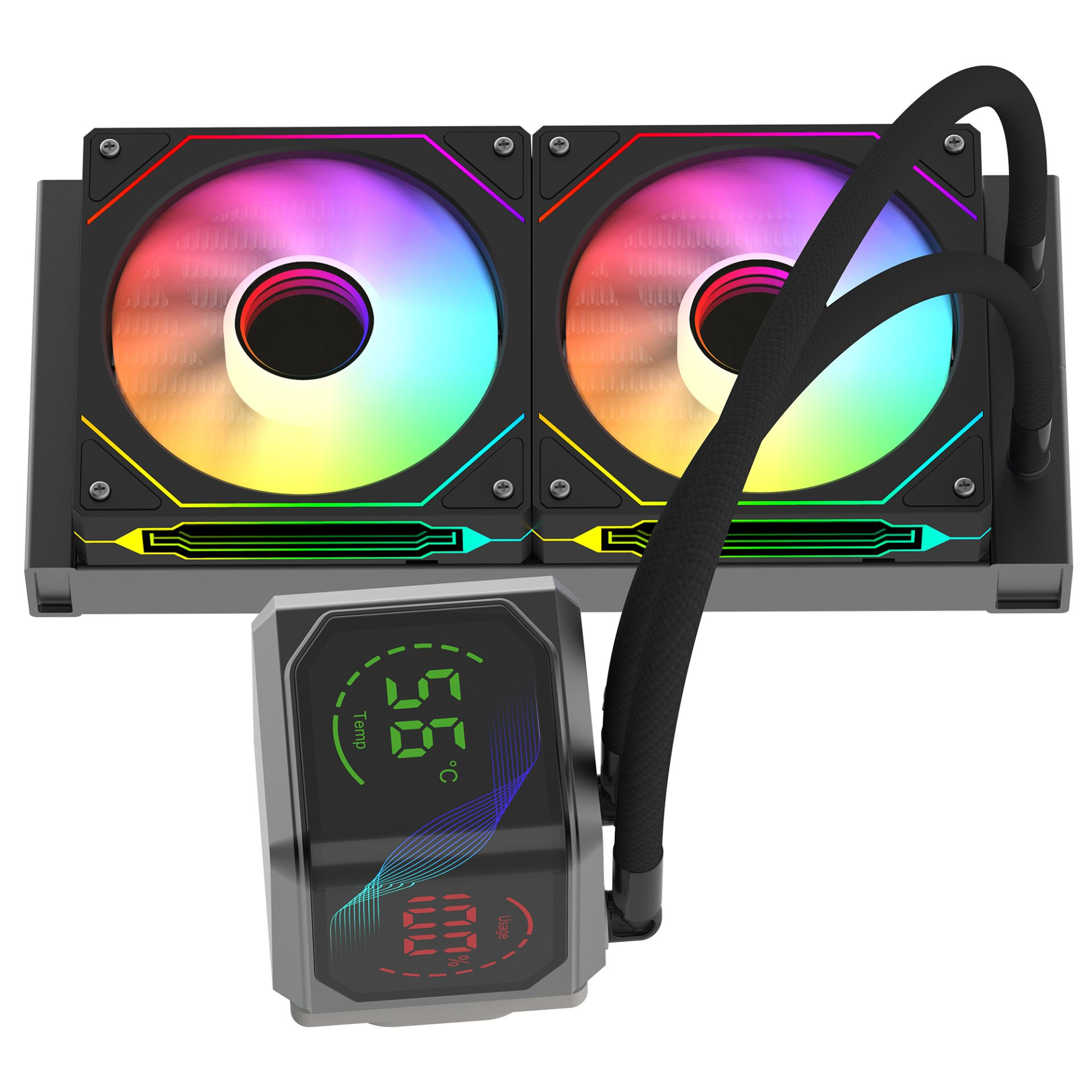 GAMEBOOSTER 240MM SIGHT PRO 240B GB-LCS-SP240B ARGB AM5-1851p Sıvı Soğutmalı İşlemci Fanı