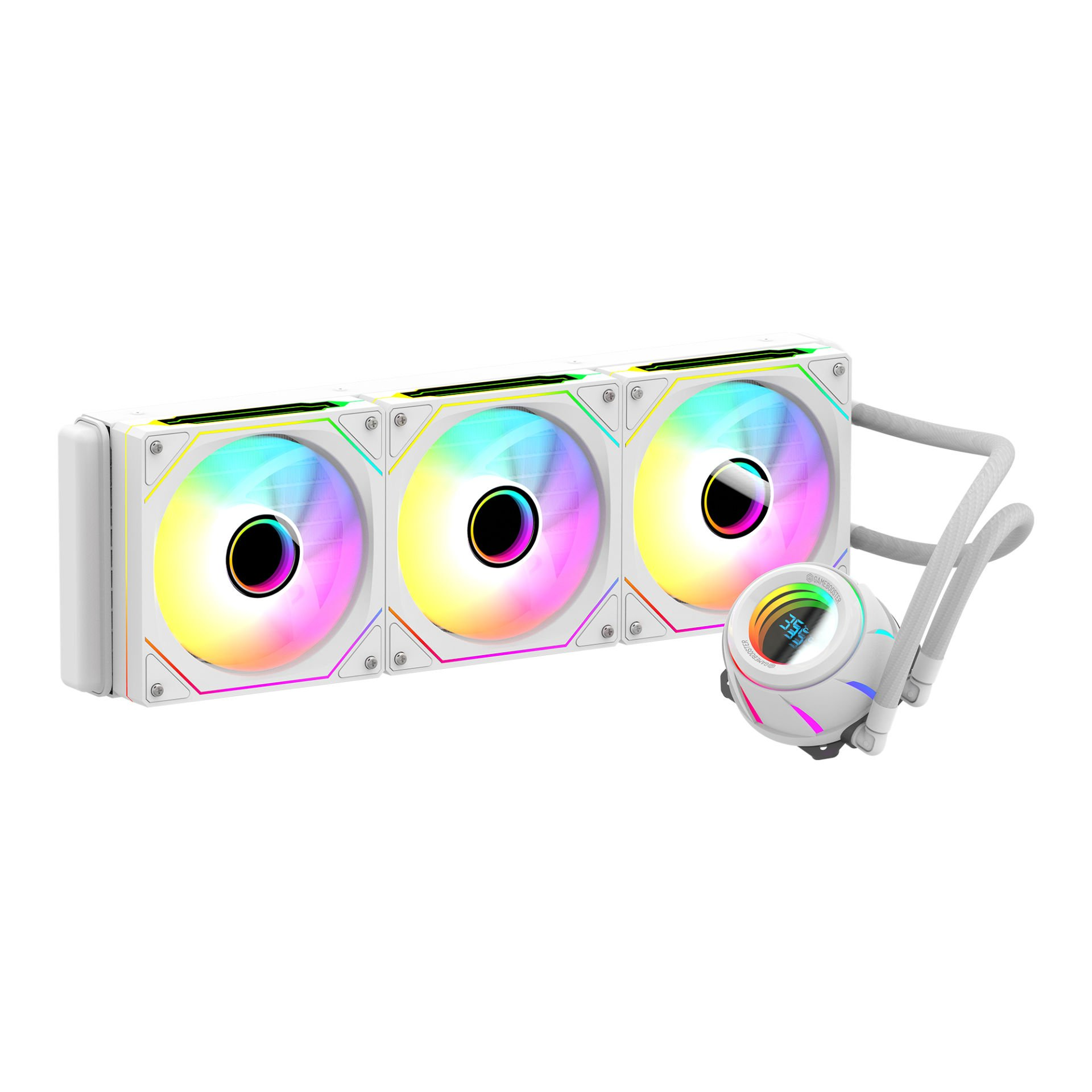 GAMEBOOSTER 360MM BLADE 360W GB-LCS-BL360W ARGB AM5-1851p Sıvı Soğutmalı İşlemci Fanı Beyaz