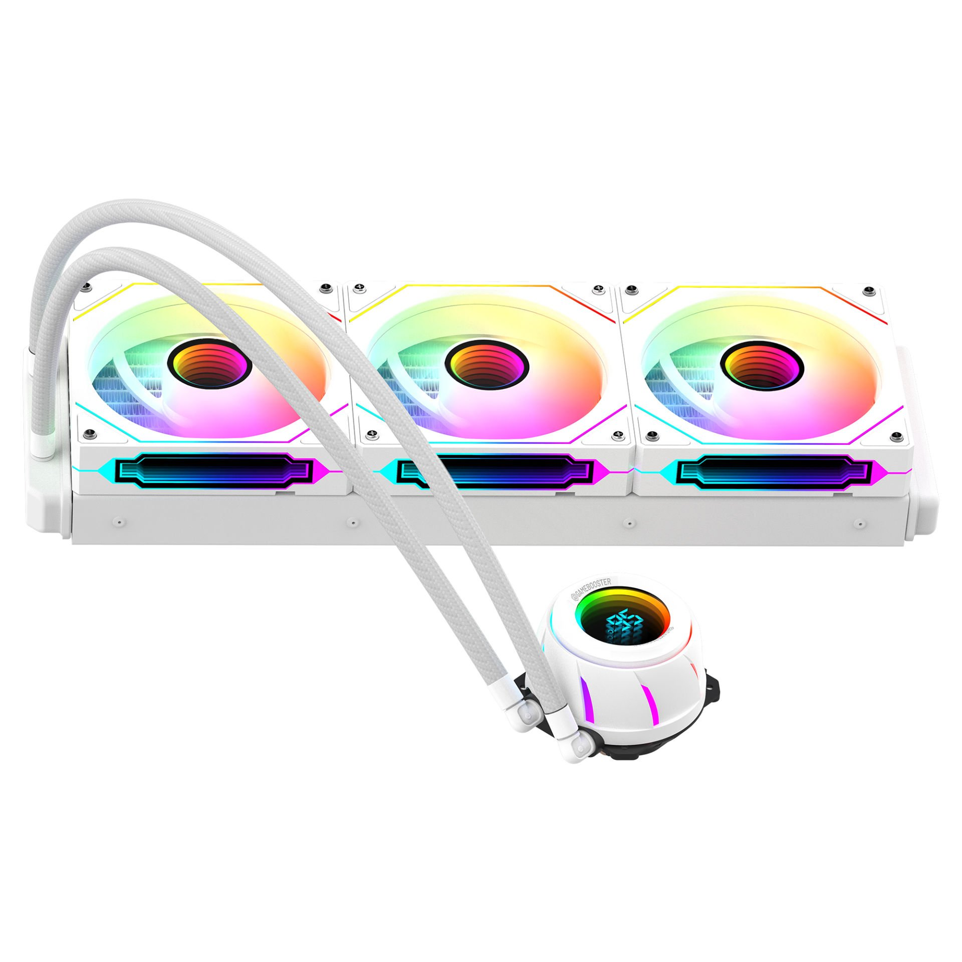 GAMEBOOSTER 360MM BLADE 360W GB-LCS-BL360W ARGB AM5-1851p Sıvı Soğutmalı İşlemci Fanı Beyaz