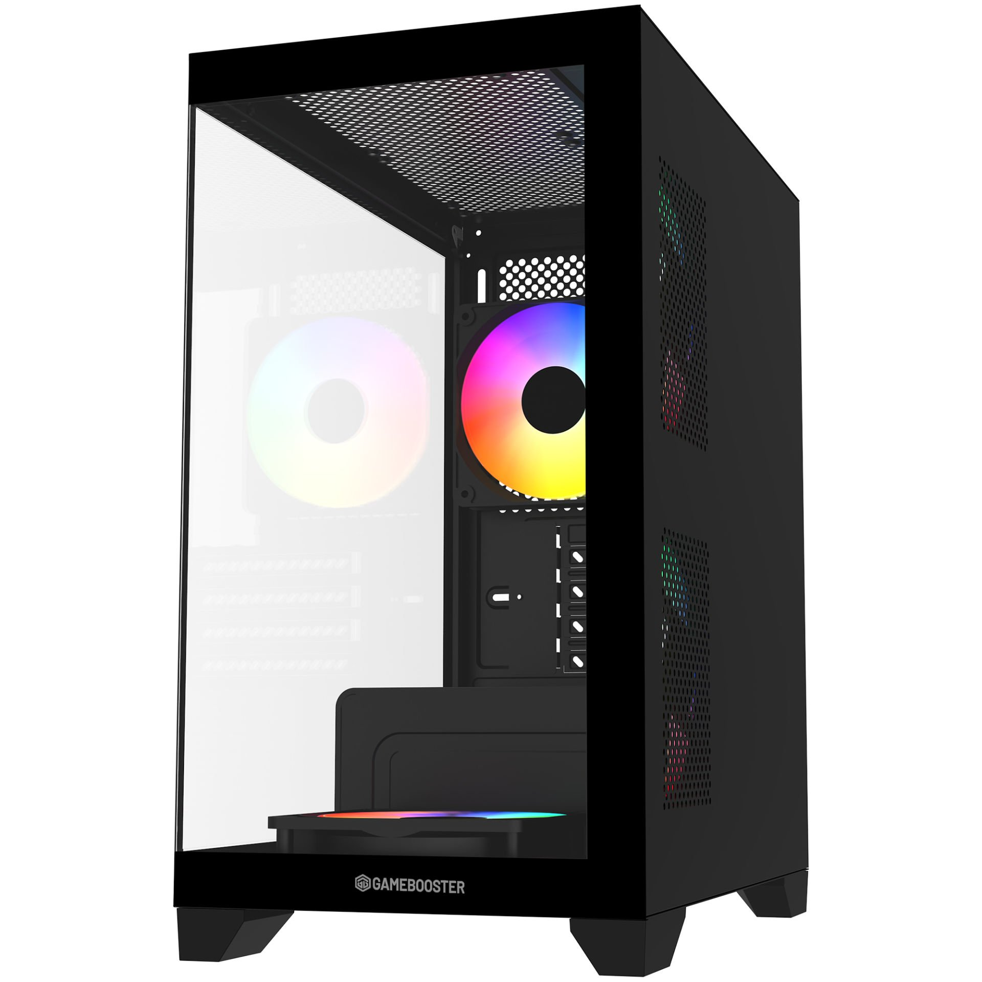 GAMEBOOSTER 600W GB-M6001B 4-Rainbow Fanlı Gaming Mid-Tower PC Kasası