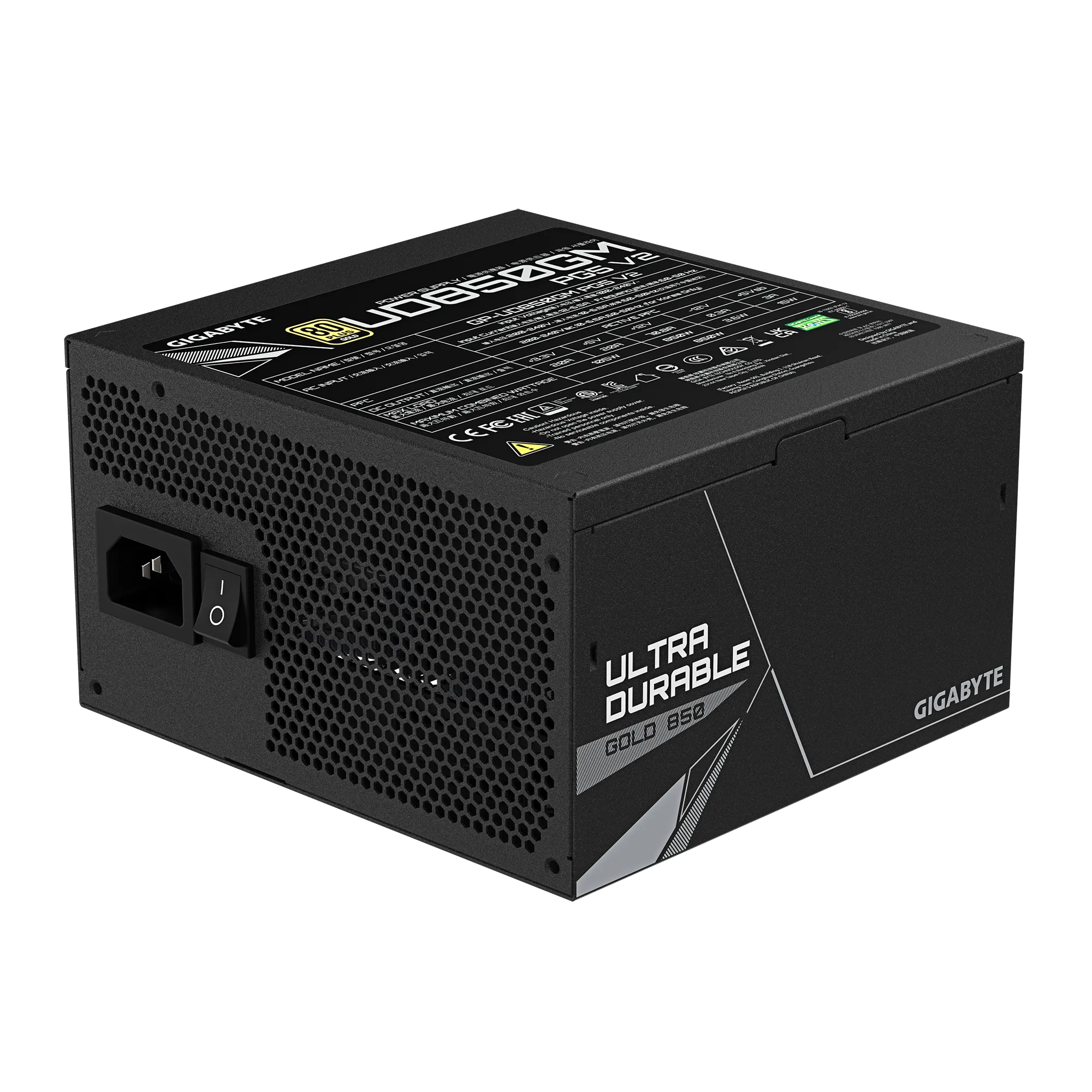 GIGABYTE 850W 80+ GOLD GP-UD850GM PG5 V2 Tam Modüler Power Supply