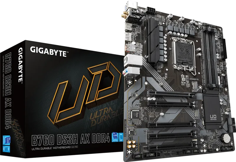 GIGABYTE B760 DS3H AX WIFI6E DDR4 HDMI-DP PCIE 4.0 1700p ATX