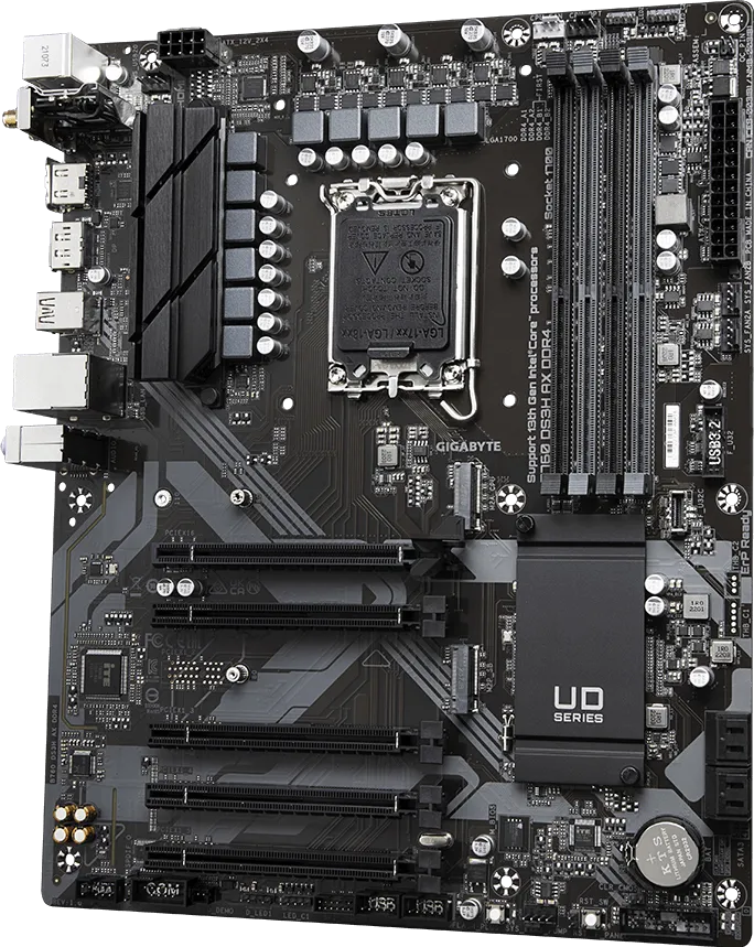GIGABYTE B760 DS3H AX WIFI6E DDR4 HDMI-DP PCIE 4.0 1700p ATX