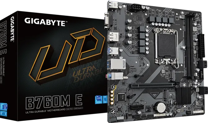 GIGABYTE B760M-E DDR5 HDMI VGA DP PCIe 4.0 16X 1700p mATX