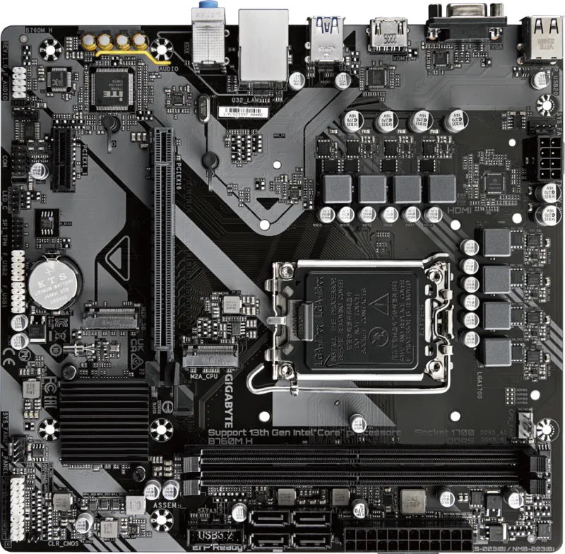 GIGABYTE B760M-H DDR5 VGA-HDMI PCIe 4.0 1700p mATX