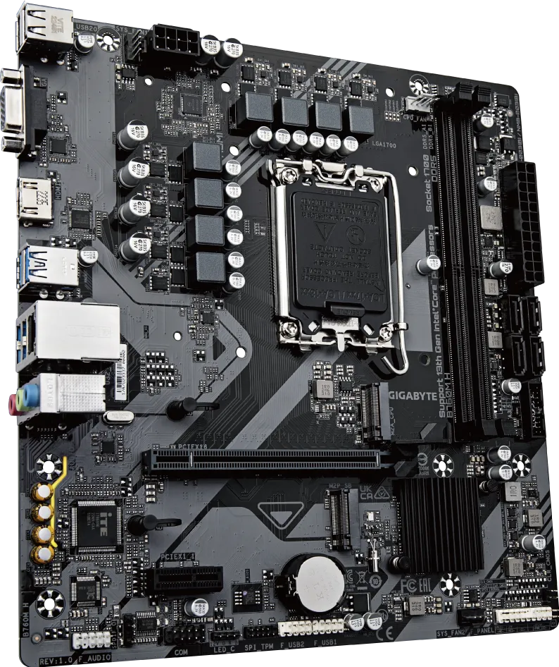 GIGABYTE B760M-H DDR5 VGA-HDMI PCIe 4.0 1700p mATX