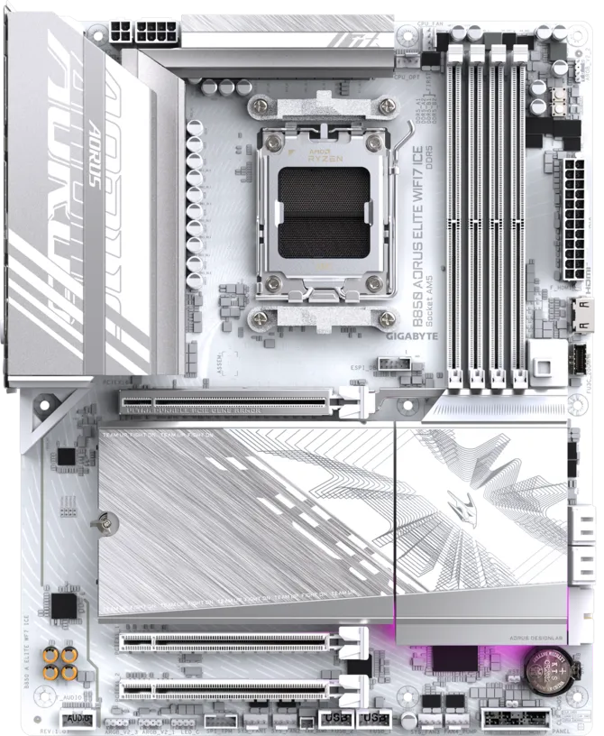 GIGABYTE B850 AORUS ELITE WIFI7 ICE DDR5 HDMI-DP TYPEC PCIE 5.0 AM5 ATX BEYAZ