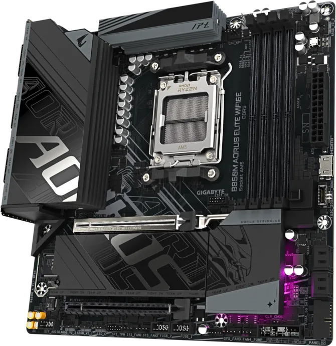 GIGABYTE B850M AORUS ELITE WIFI6E DDR5 HDMI-TP TYPEC PCEI 5.0 AM5 mATX