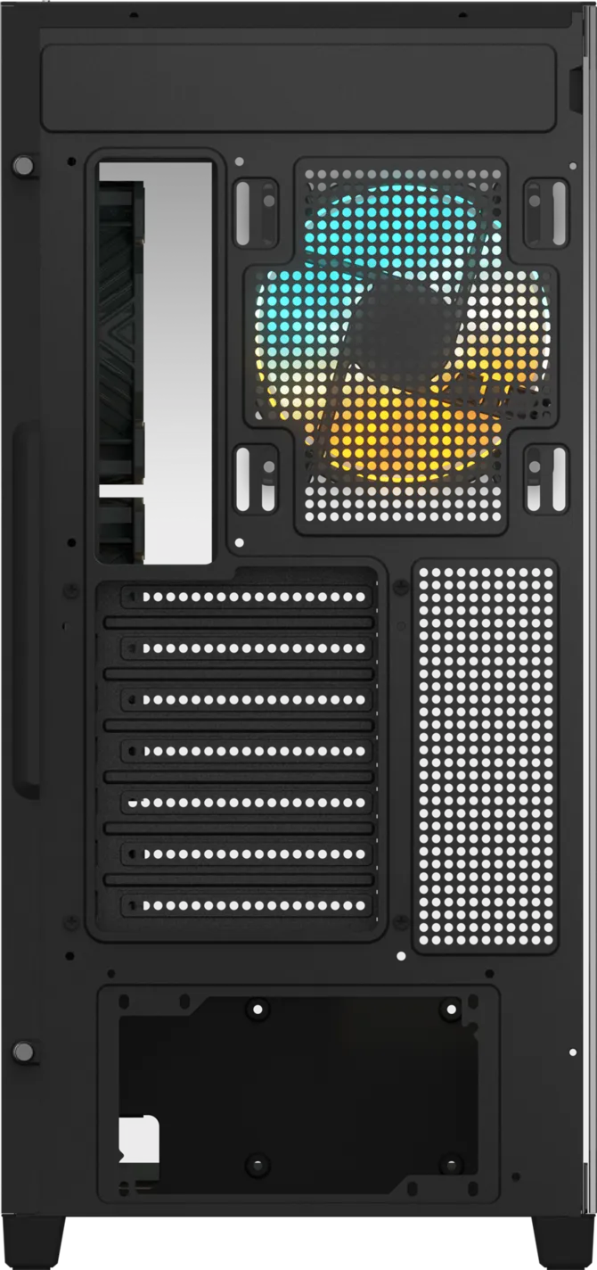 GIGABYTE C500 Panoramic Stealth Ön ve Yan Paneli Temperli Cam 4x ARGB Fanlı Gizli Konnektör Uyumlu Siyah Mid Tower Kasası