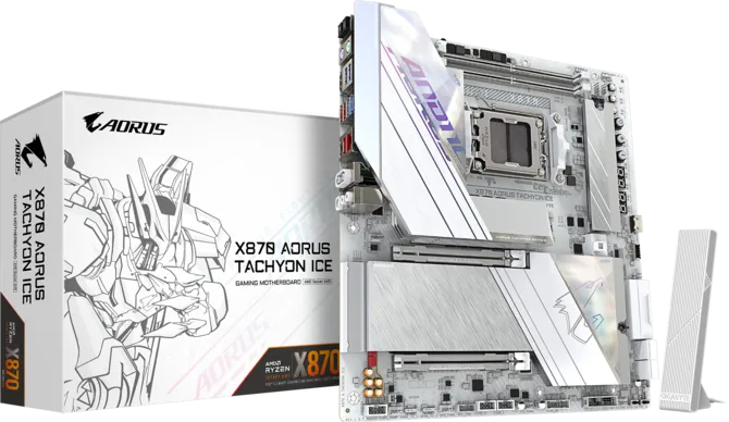 GIGABYTE X870 AORUS TACHYON ICE DDR5 HDMI-DP TYPEC PCIE 5.0 AM5 ATX BEYAZ