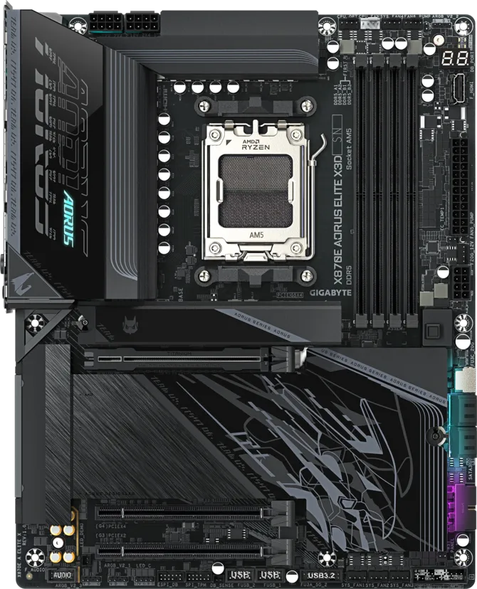 GIGABYTE X870E AORUS ELITE X3D WIFI7 DDR5 HDMI-DP TYPEC PCIE 5.0 AM5 ATX