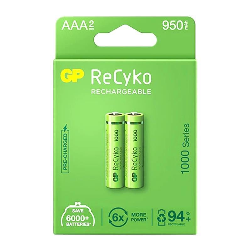 Gp Recyko 950 Mah R03 AAA Şarjlı 2'li Pil