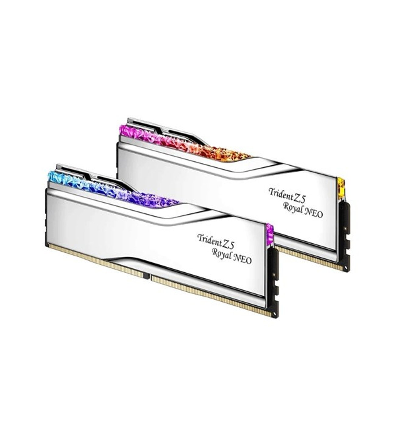 GSKILL 64GB (2X 32GB) DDR5 6000MHZ CL26 RGB DUAL KIT PC RAM / TRIDENT Z5 ROYAL Royal NEO SILVER F5-6000J2636H32GX2-TR5NS