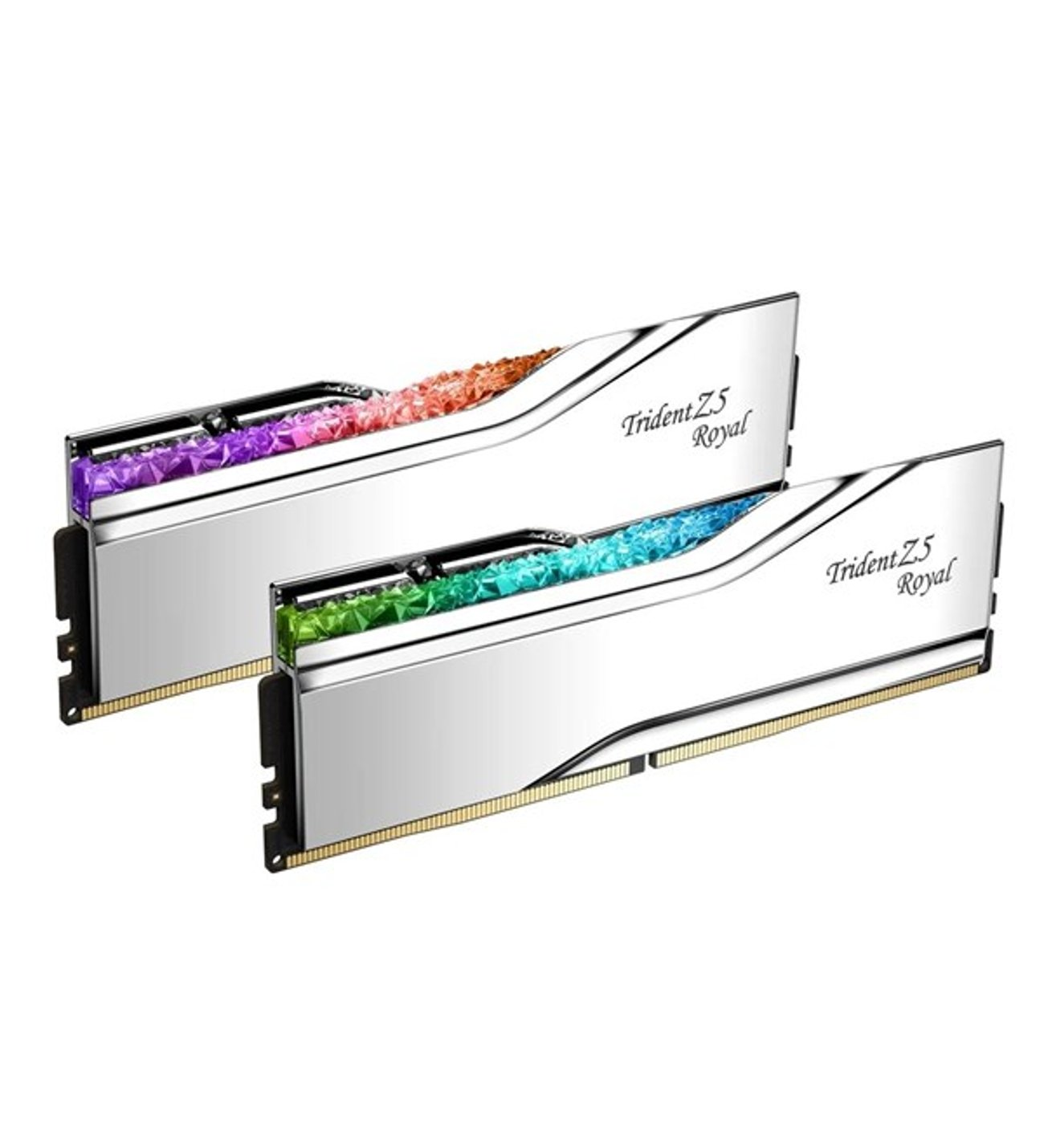 GSKILL 96GB (2X 48GB) DDR5 6400MHZ CL32 RGB DUAL KIT PC RAM / TRIDENT Z5 ROYAL SILVER F5-6400J3239F48GX2-TR5S