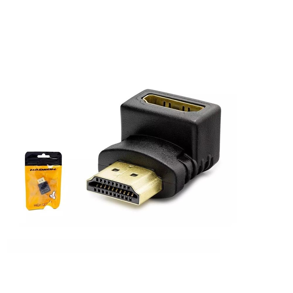 Hadron HDX1258 Adaptör HDMI M/F L Tip Siyah