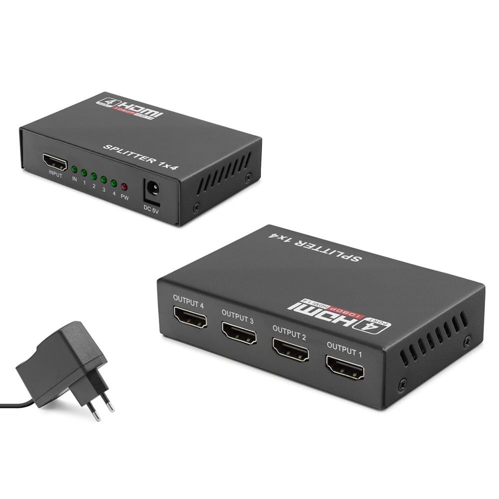 HADRON HDX1286(205K)1 GİRİŞ 4 ÇIKIŞ HDMI SPLITTER