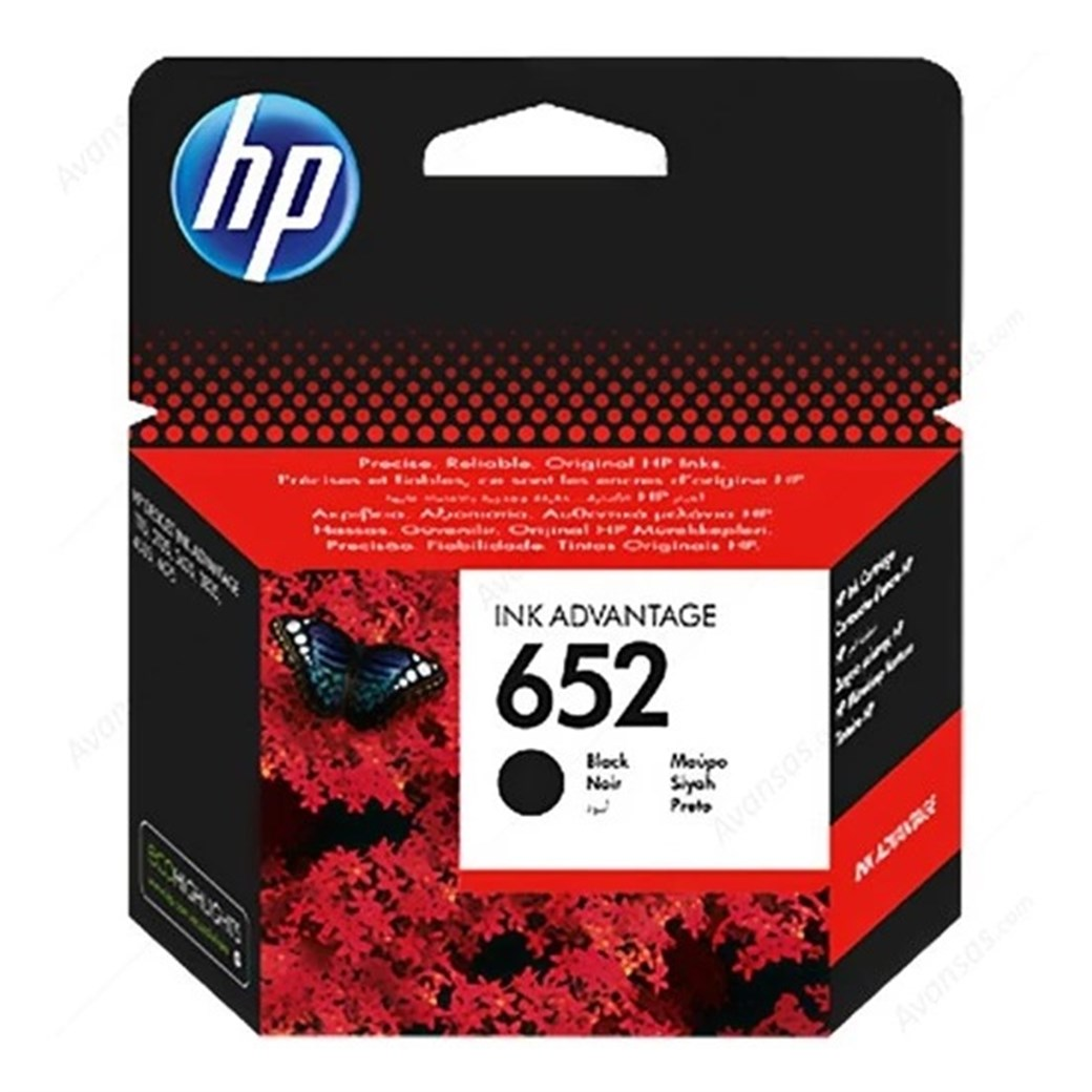 HP F6V25A No 652 Siyah Mürekkep Kartuşu
