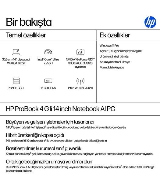 HP P4G1i14 U7 255H 14 16/512 W11P