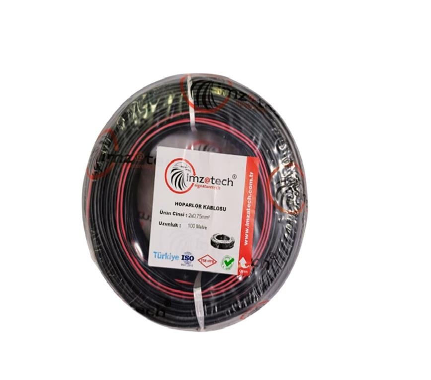 İMZATECH 2X0,75MM  SİYAH HOPARLÖR  KABLOSU 100'LÜK  imzatech 