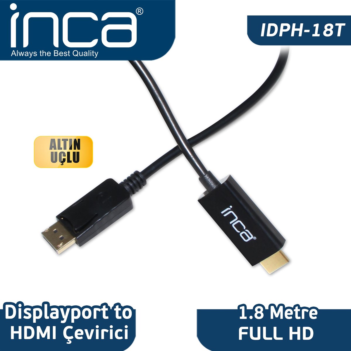 INCA IDPH-18T DISPLAY PORT TO HDMI 1,8 METRE