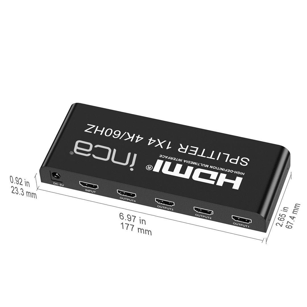 Inca IHSK-460 Hdmı Splitter 1In 4Out 4K60Hz Switch
