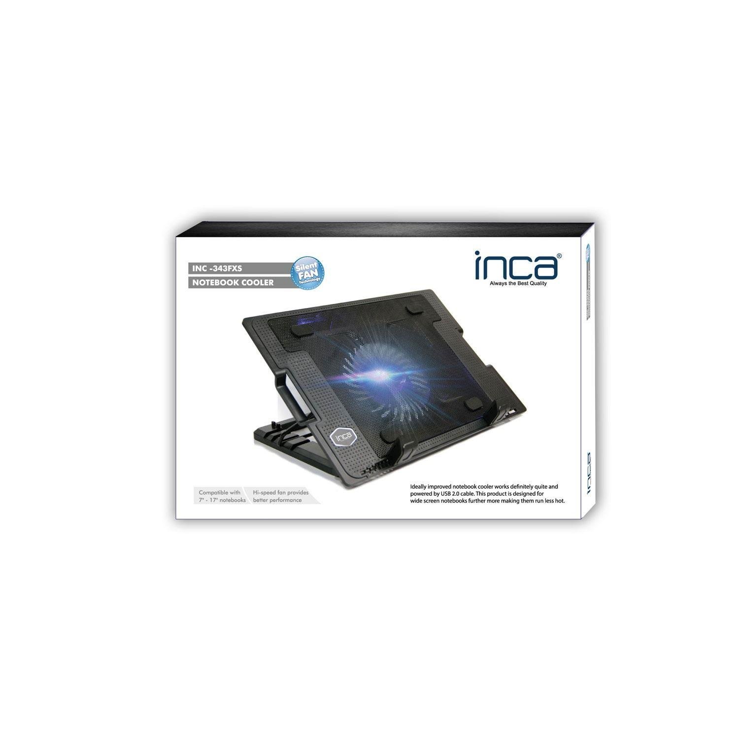 Inca INC-343FXS Fanlı notebook siyah soğutucu stan