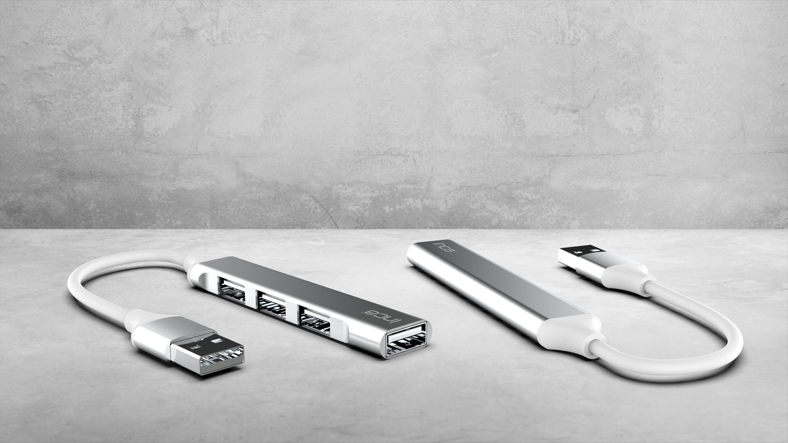 INCA IUSB-04T USB 3.0 +3*USB 2.0 Slim Aluminyum Kasa USB Çoklayıcı