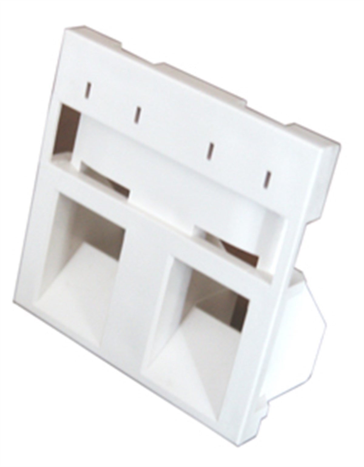 International Plate, 2-port, angled module, 50 x 50 mm, beige