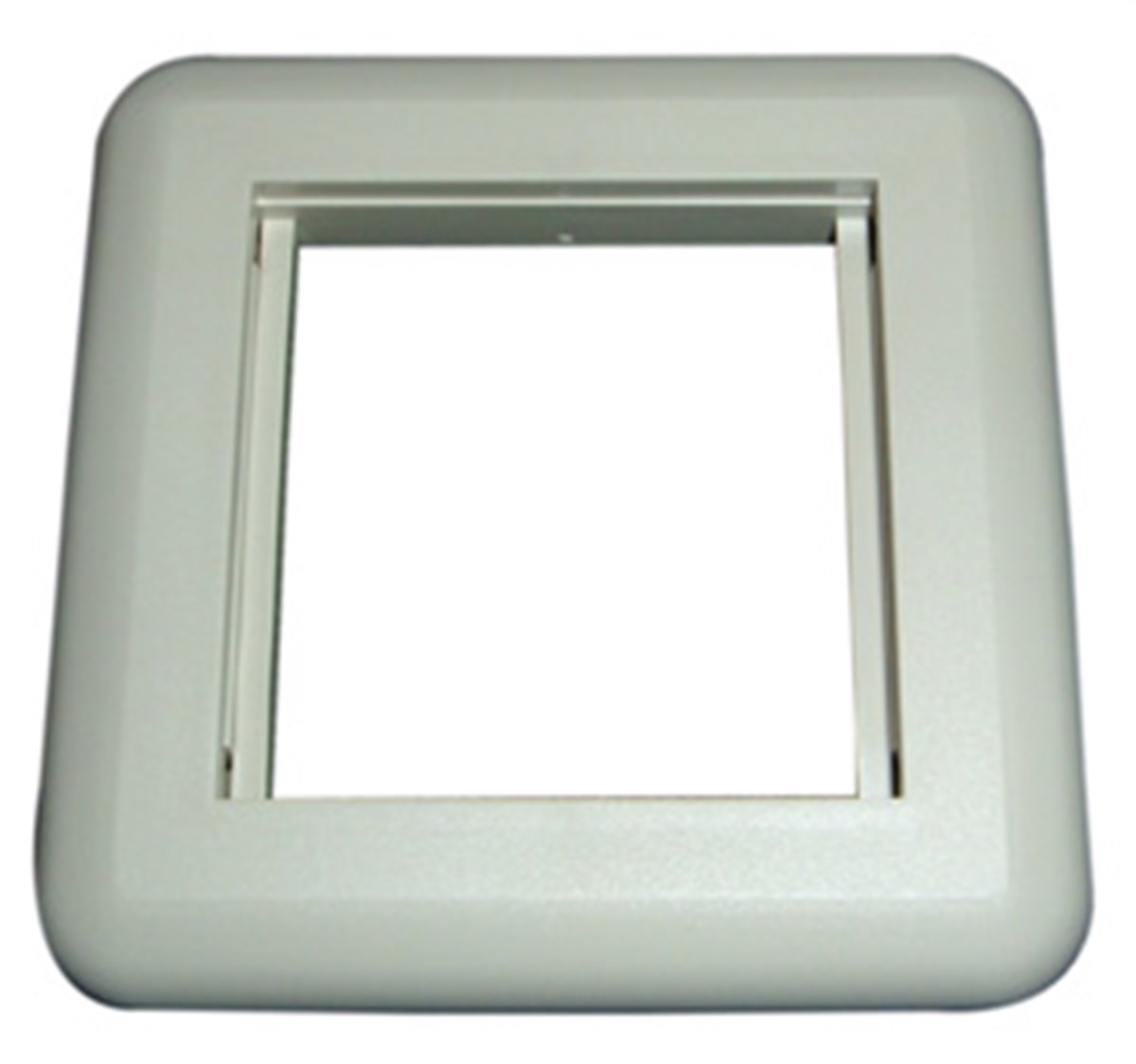 International Plate, Frame: 1-Gang, Description: Continental frame, beveled edge, Dimensions: 80 mm x 80 mm, Color: Beige
