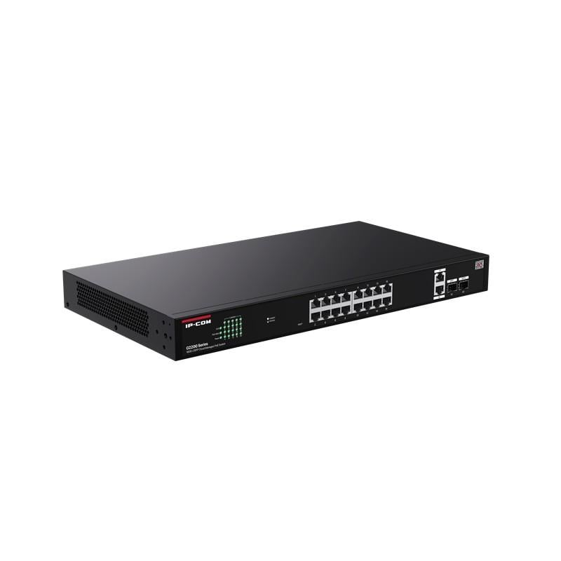 IP-COM G2220P-16-250W 16 PORT GIGABIT+2XRJ45/SFP UPLINK 230W POE CLOUD YÖNETİLEBİLİR RACKMOUNT SWITCH