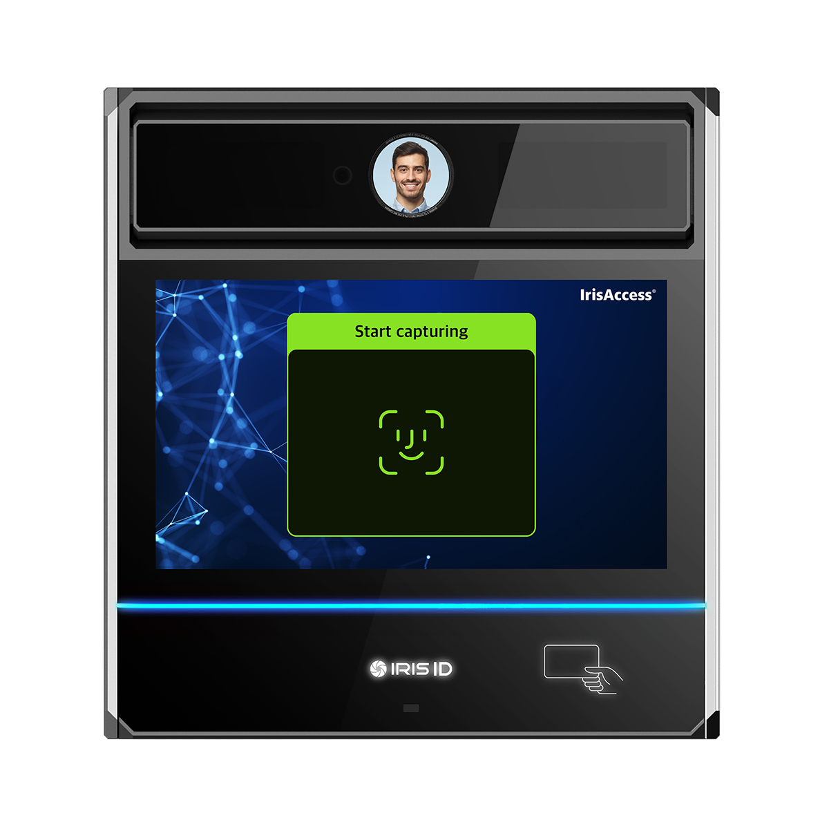 IRIS ID iA1000-WPH Iris + Yüz Tanıma 100.000 Kullanıcı Wi-Fi PoE+ Smart Card Biyometrik Geçiş Terminali