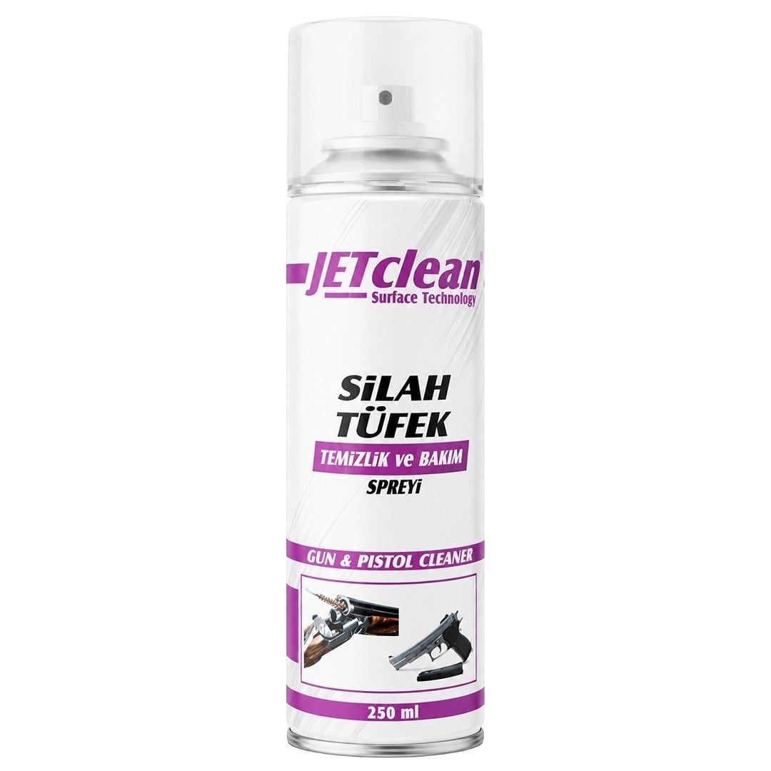 JETclean 250ml Silah ve Tüfek Temizlik Bakım Spreyi 4'ü 1 Arada Koruyucu Yağ ve Pas Sökücü