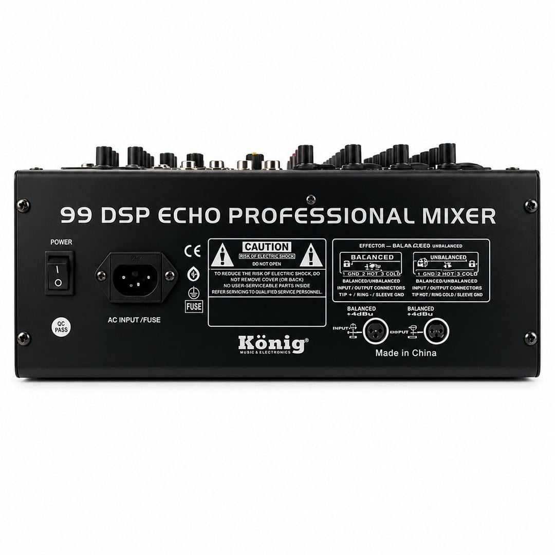 König KX-4 4 Kanal 2 Aux Giriş USB - MP3 - BT 99 DSP 2X7 Band EQ Deck Mikser