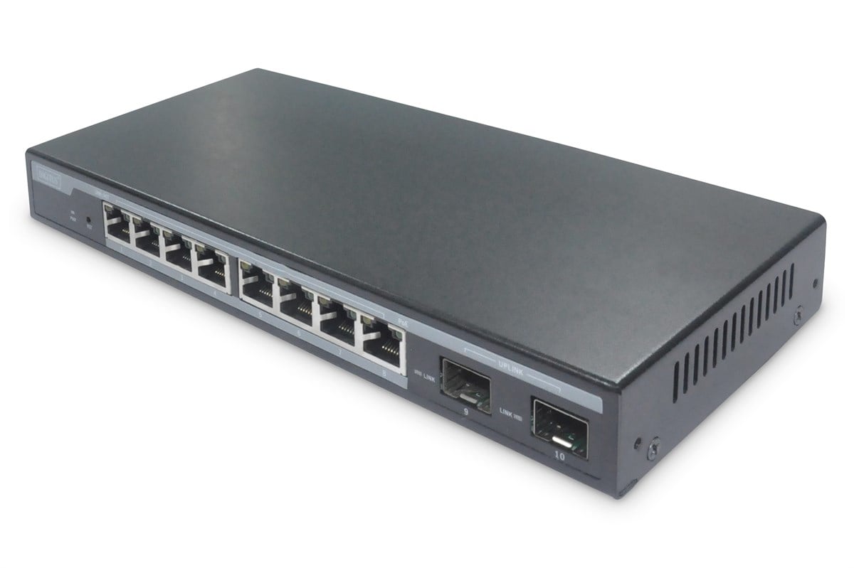 Layer 2 Yönetilebilir PoE Switch (Layer 2 Managed PoE Switch)<br>
8-Port Gigabit PoE<br>
2 x SFP 10/100/1000Mbps<br>
PoE Güç Bütçesi: 86W 