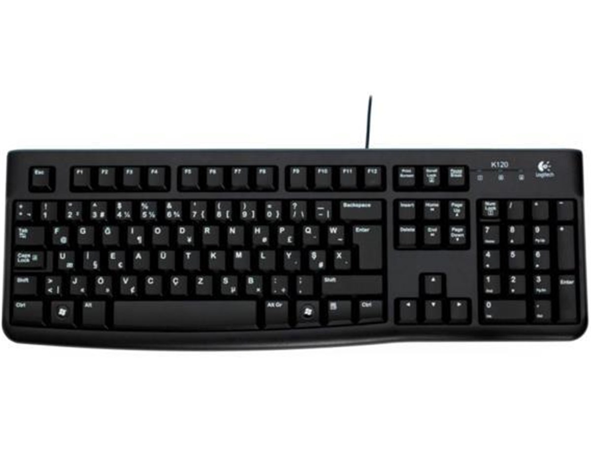 LOGITECH K120 F USB KLAVYE SIYAH 920-004163 KABLOLU