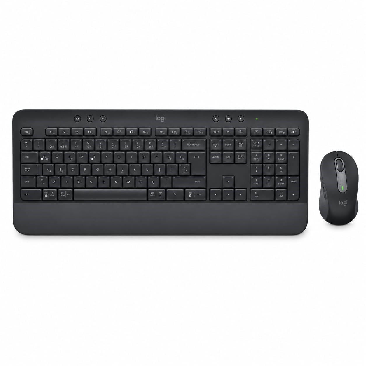 LOGITECH MK650 Q Türkçe Bluetooth + 2.4GHZ Standart Siyah Kurumsal Klavye+ Mouse