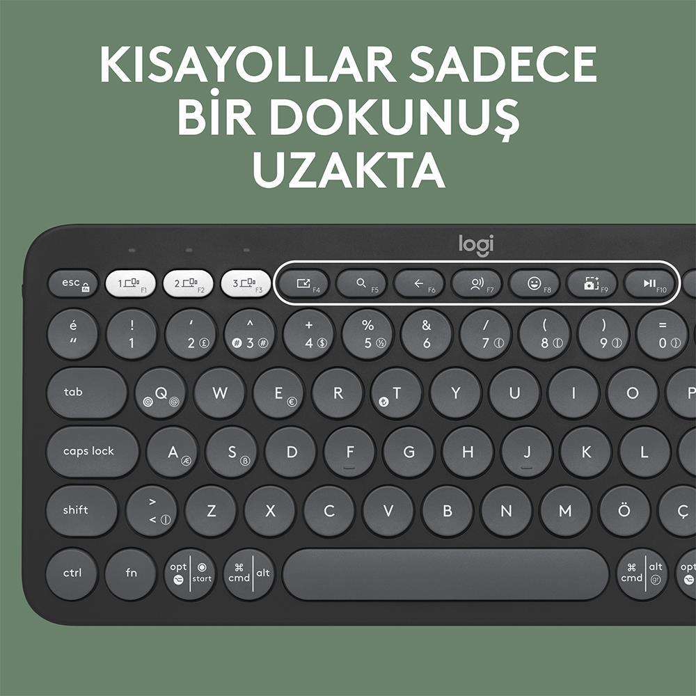 LOGITECH Pebble 2 Bluetooth Grafit Multi-Device Klavye - Mouse Set 920-012245