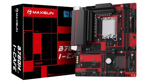 MAXUN B760M I-CAFE DDR5 HDMI-DP PCIE 5.0 1700p mATX