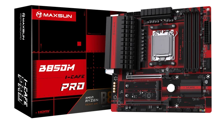 MAXUN B850M-M I-CAFE PRO DDR5 HDMI-DP PCIE 5.0 AM5 mATX