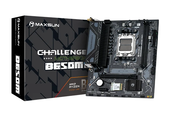 MAXUN CHALLANGER B650M WIFI V2 DDR5 HDMI-DP PCIE 4.0 AM5 mATX