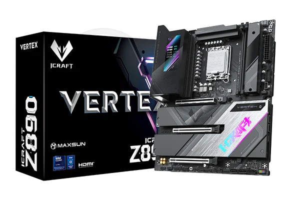 MAXUN iCRAFT  Z890 VERTEX WIFI7 DDR5 HDMI-DP PCIE 5.0 1851p ATX