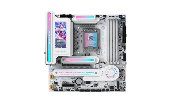 MAXUN iCRAFT B860M CROSS PRO WIFI HDMI-DP TYPEC PCIE 5.0 1851p mATX BEYAZ