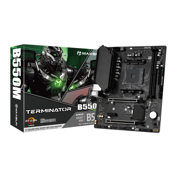 MAXUN TERMINATOR B550M DDR4 HDMI PCIE 4.0 AM4 mATX