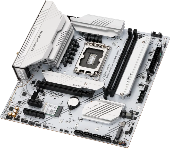 MAXUN TERMINATOR B760M GKD5 ICE DDR5 HDMI-DP PCIE 4.0 1700p mATX BEYAZ